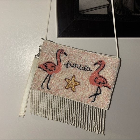 Florida Bamboo Trading Company Pink and White Flamingo - Picture 1 of 3